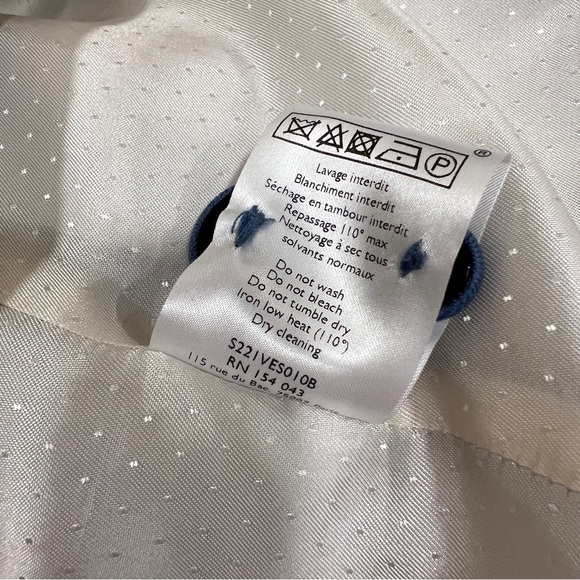 Sezane Christie Jacket Blazer Vintage Blue Size 42 - Picture 10 of 12